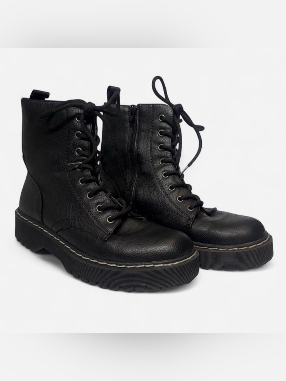 Sincerely Jules "Harley" Black Platform Combat Boots - Size 9 NWOT